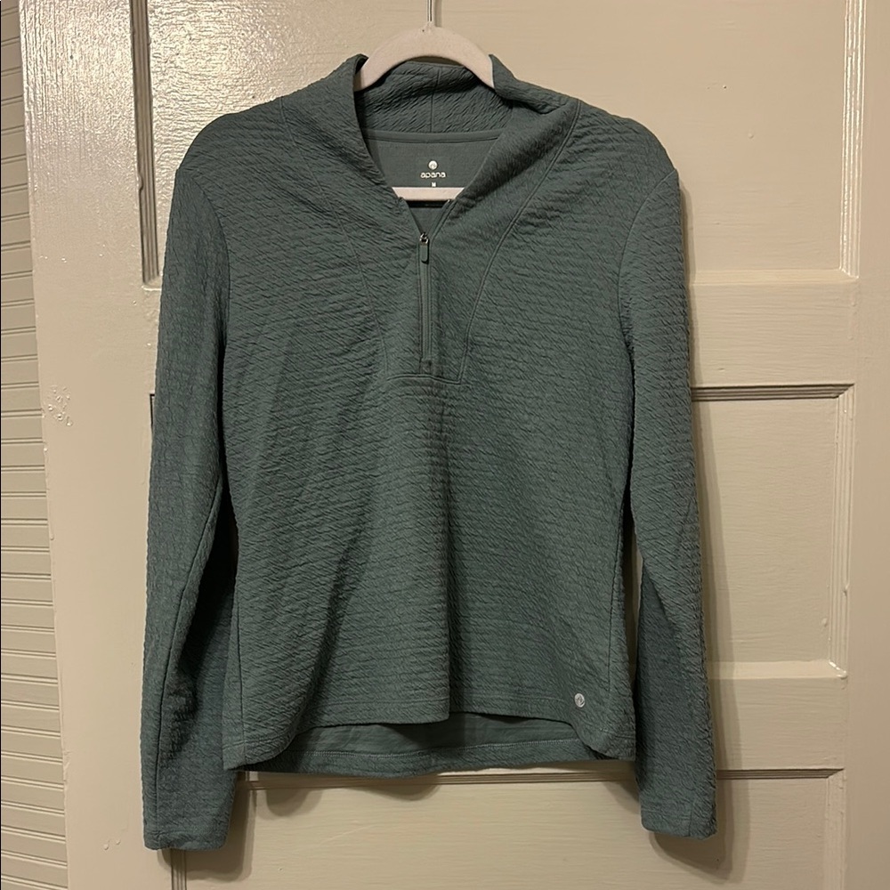 Women's Green Quarter-Zip Top